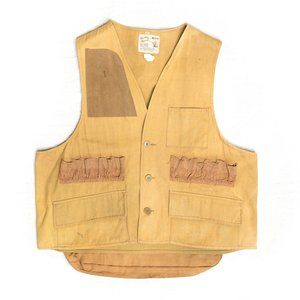 Vintage 1960's Nesco Hunting Apparel Vest | Cotton Canvas | Shooting Outerwear